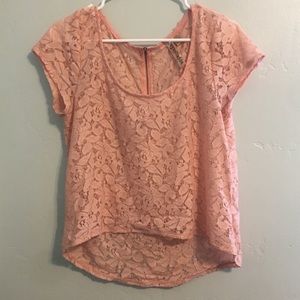 Lace shirt.